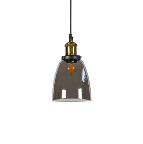 Posie Cone Smoke Glass Vintage Pendant Light