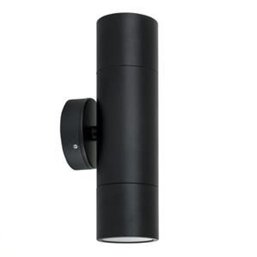 Tube Black Up/Down Exterior Wall Light