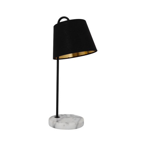 Reika Marble Base with Black Linen Shade Table Lamp