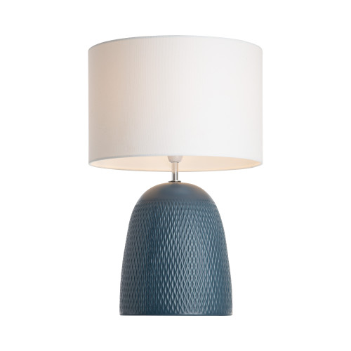 Baytown Dome Blue Textured Ceramic Base Table Lamp