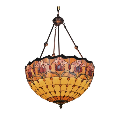 Red Tulip Tiffany Pendant Light