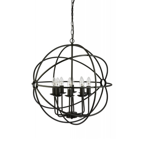 Southfield 8 Light Black Orb Pendant Light