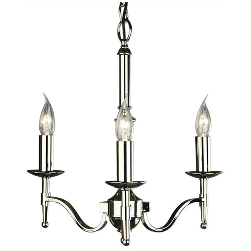 Stanford 3 Light Nickel Candle Chandelier from Viore Design