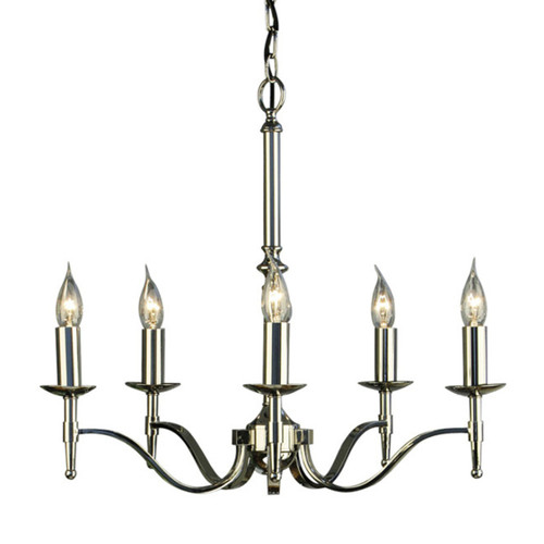 Stanford 5 Light Candle Nickel Chandelier