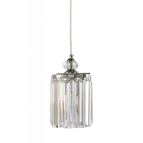 Mina Drum Chrome Crystal Pendant Light