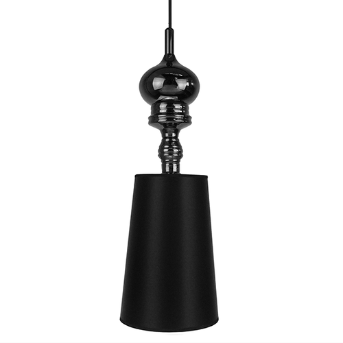 Classic Shaped Base with Conical Shade Black Pendant Light