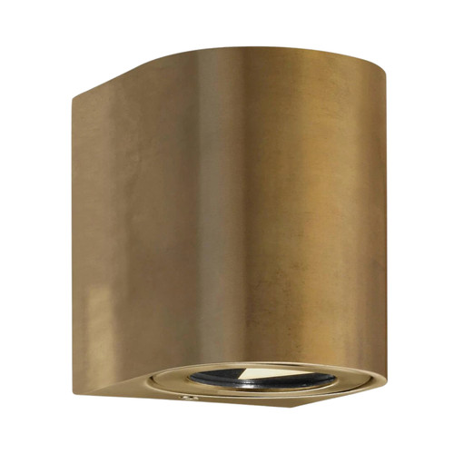 Canto Brass Minimalist Up and Down LED Wall Light