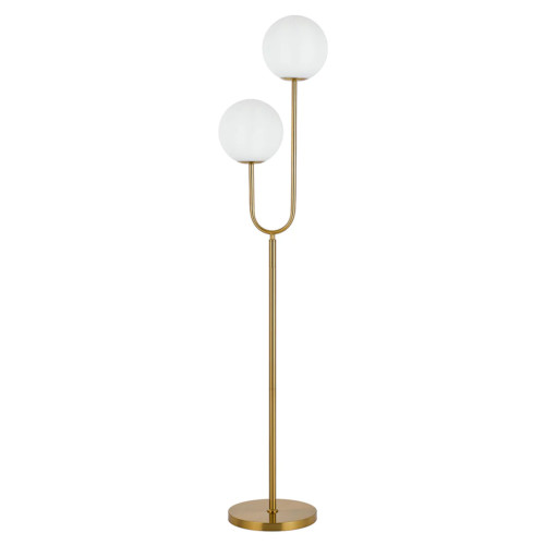 Erin Gold Two-level Glass Spheres Modern Floor Lamp