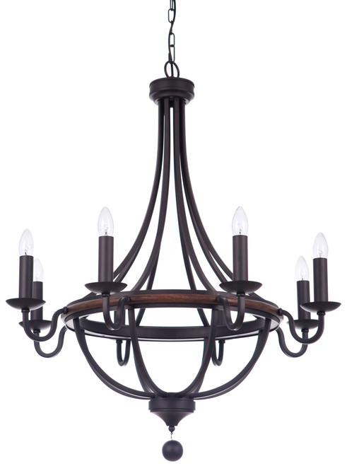 Lakewood 8 Light Bronze Chain Pendant Light