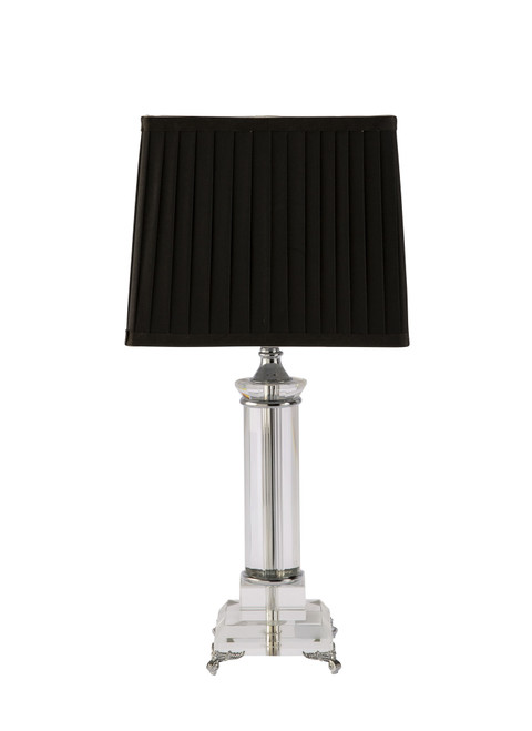 Kent Black Shade Line Crystal Table Lamp