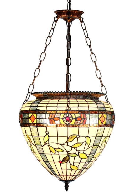 Floral Cone Shade Hanging Pendant Lamp