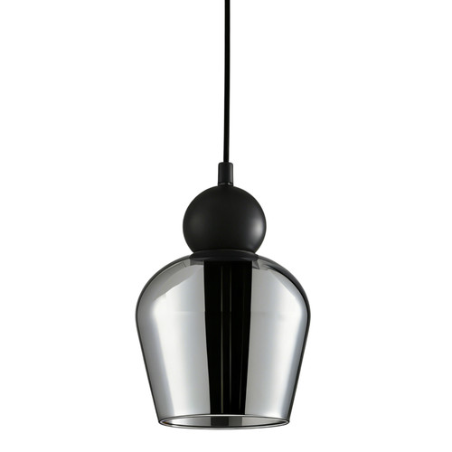 Organ Black Bell Smoke Glass Pendant