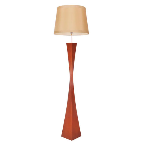 Camille Rose Wood Floor Lamp