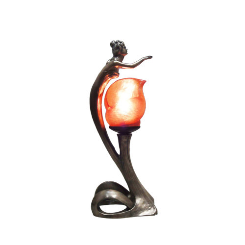 Lady Earth and Fire Art Deco Lamp