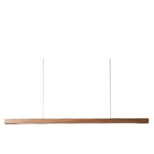Large Oslo LED Natural Timber Pendant Light - Walnut