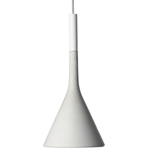 White Resin Conical Downward Pendant Light