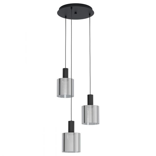 Gorosiba Black Cylindrical Cluster Pendant Light