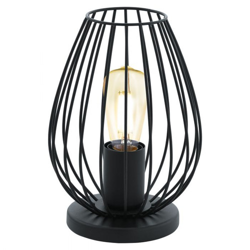 Newtown Black Wire Cage Table Lamp
