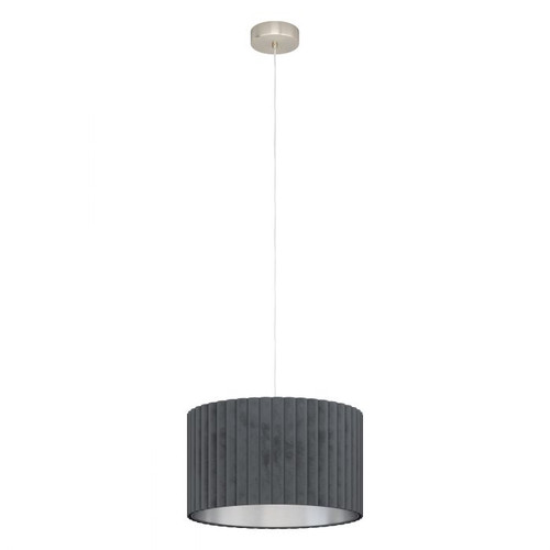 Tamaresco Satin Nickel and Grey Circular Pendant Light