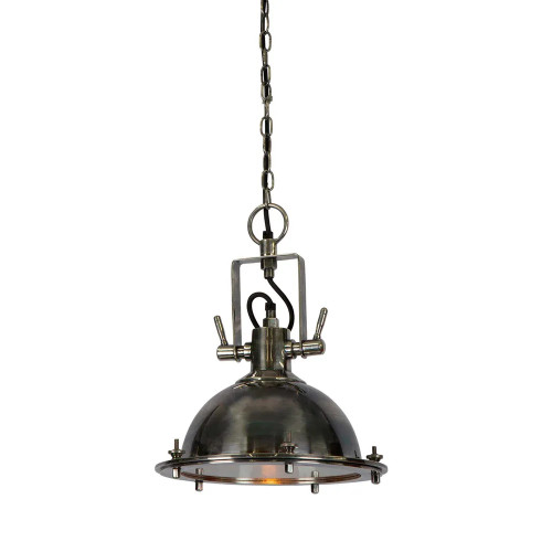 Bradford Antique Silver Bell Pendant Light