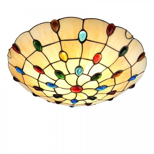 Multicoloured Jewel Glass Ceiling Light