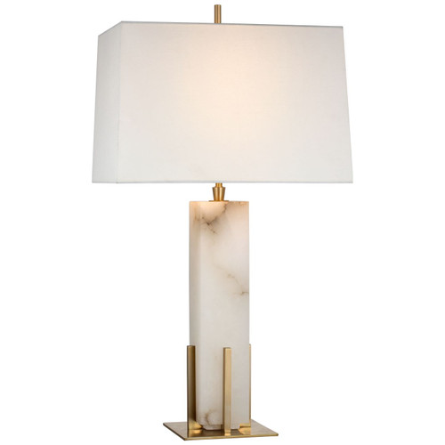 Gironde Alabaster and Glass with Linen Shade Table Lamp