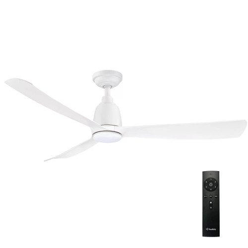 Kute 52" DC Ceiling Fan with LED Light and Remote - White