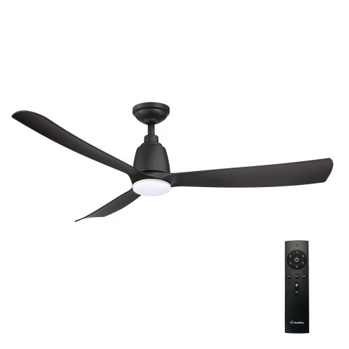 Kute 52" DC Ceiling Fan with LED Light and Remote - Black