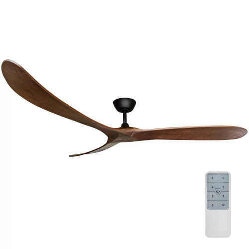 Timbr 72" DC Ceiling Fan with Remote - Black and Walnut