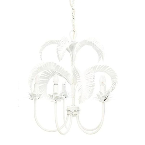 Palma Nova 5 Light White Coastal Chandelier