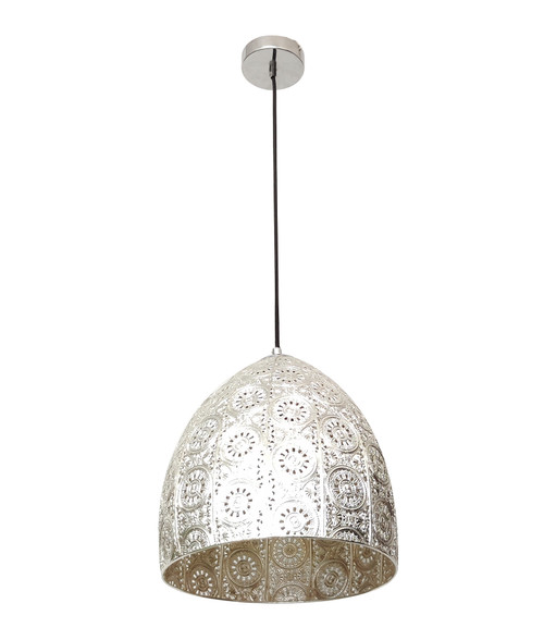 Sardis Bell Aged Chrome Ombre Pendant Light