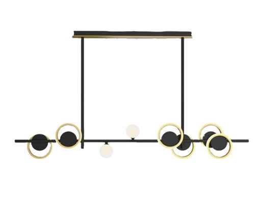 Loopy Black and Gold Linear LED Decorative Pendant Light