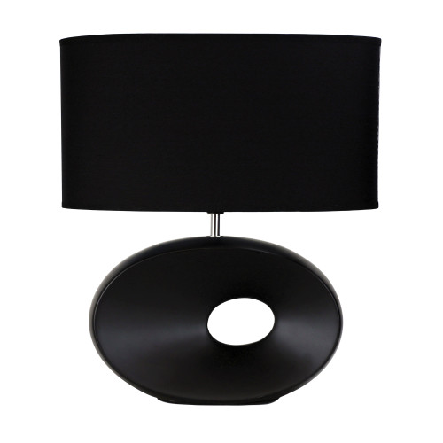 Lara Black Ceramic Abstract Table Lamp