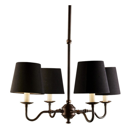 Milton 4 Light Dark Brass Chandelier