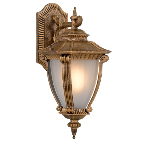Dauphine Gold Frosted Glass Classic Exterior Wall Lamp