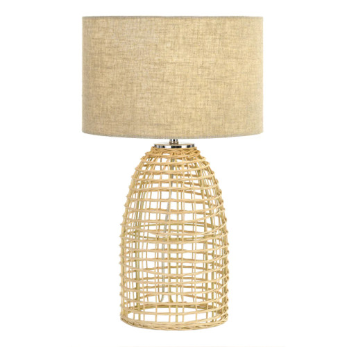 Bali Sand Rattan Base Coastal Table Lamp