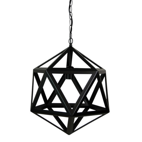 Glen Matt Black Geometric Pendant