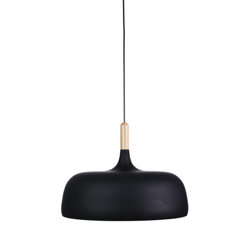 Magna Matt Black Timber Pendant