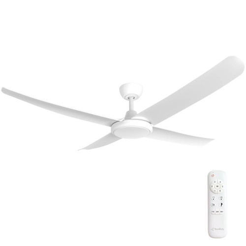FlatJET (3/4/5) 56″ White 4 Blade DC Ceiling Fan with CCT LED and Remote