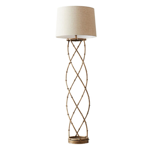 Bavin Golden Bamboo Metal Floor Lamp