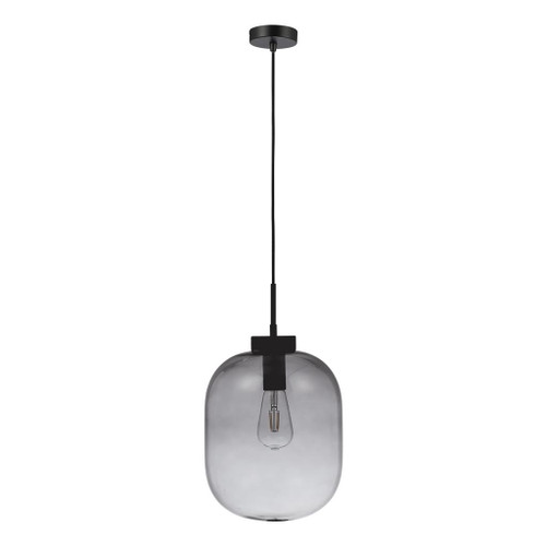 Flaunt Oval Black Smoke Pendant Light