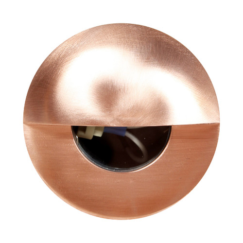 Flinders Solid Copper Recessed Wall and Step Light with Eyelid