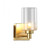 Periwinkle Gold Clear Glass Wall Light