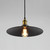Andy Black and Brass Wide Cone Pendant Light