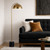 Ortega Black Antique Gold Dome Floor Lamp-1
