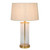 Italia Aged Brass Glass Cylinder Table Lamp