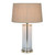 Italia Polished Nickel Glass Cylinder Table Lamp