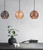 Therese Champagne Gold Tile Round Pendant Light-2