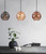 Therese Champagne Gold Tile Round Pendant Light-2