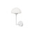 Orb White Long Arm Dome Wall Light